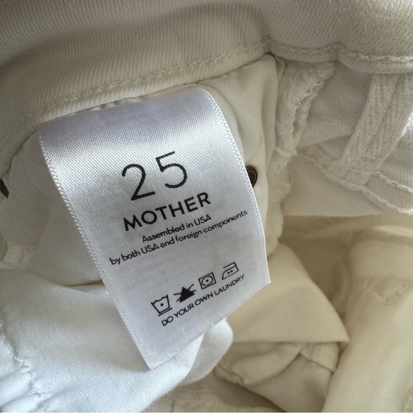 Mother White High Waisted Rascal Ankle Distressed Little Miss Innocent Jeans 25 - Picture 9 of 11